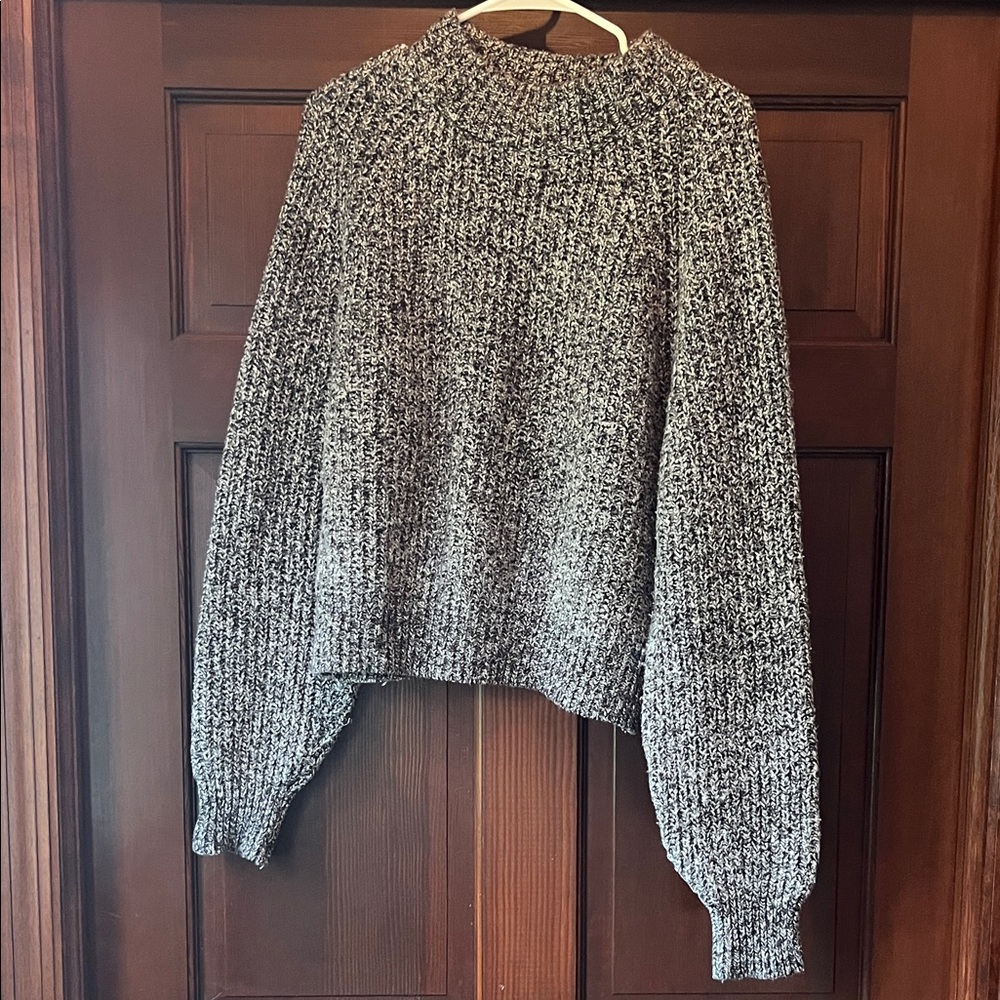 Universal Thread Black and White Cowl Neck Sweater